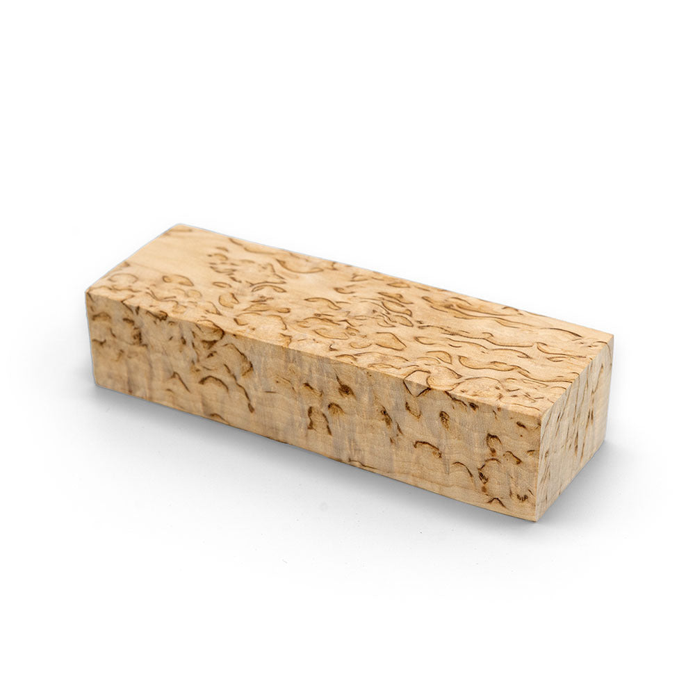 Bloc de bouleau frisé pour manches de couteaux