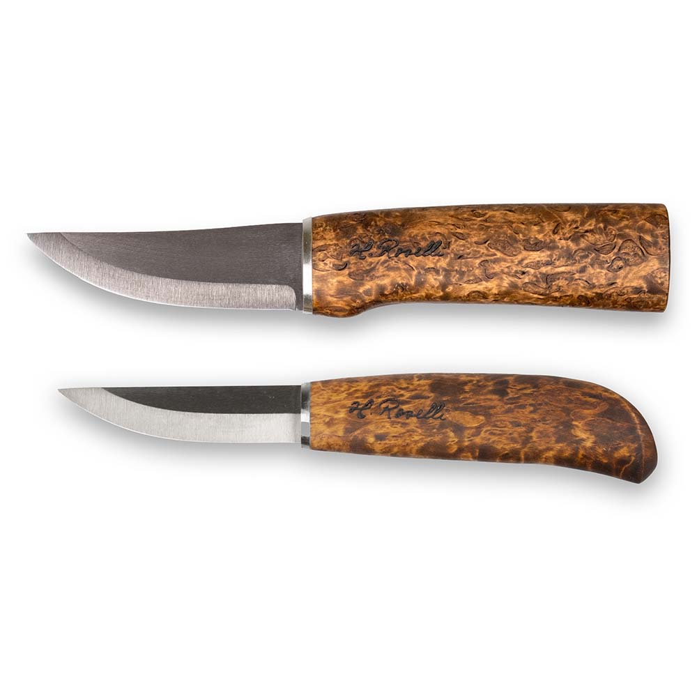 Roselli Hunting and Carpenter knife in a hand made combination sheath 