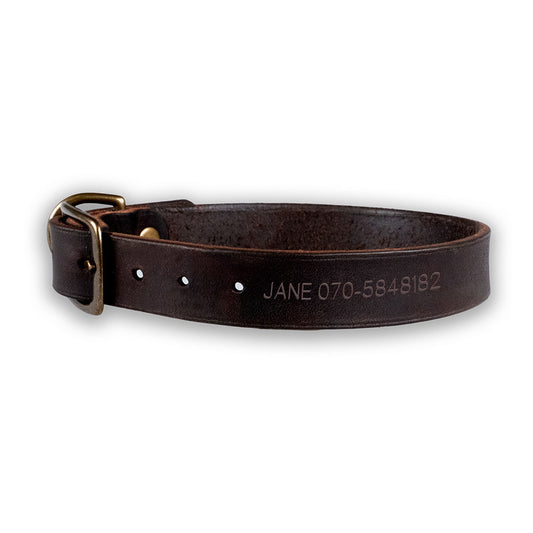 Roselli Dog Collar in leather 